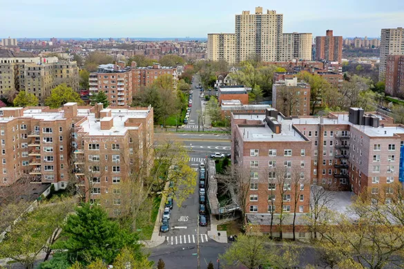 Aerial view of urban residential area